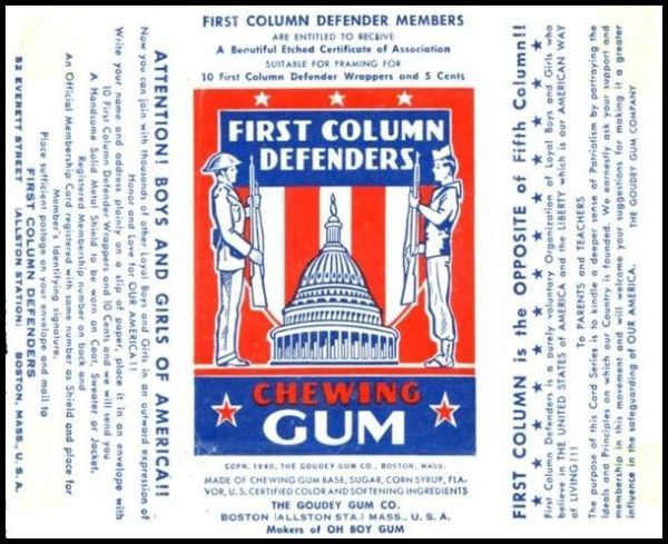R50 Goudey First Column Defenders